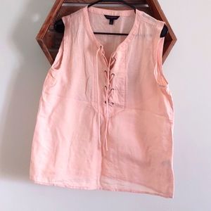 Banana Republic light pink canvas sleeveless blouse (S)
